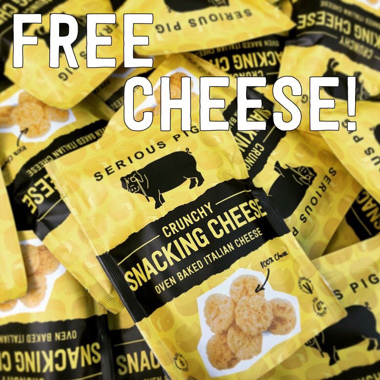 SeriousPig's tweet photo. That’s right, FREE CHEESE!
To celebrate the launch of our snacking game changer - Crunchy Snacking Cheese, we’re giving away a free packet with ALL webshop orders throughout October!
https://t.co/TTNNBF5Jiv
Thank us later.
#seriously
#bakedcheese
#crunchysnackingcheese
#cheese https://t.co/AG9Tx9aB7O