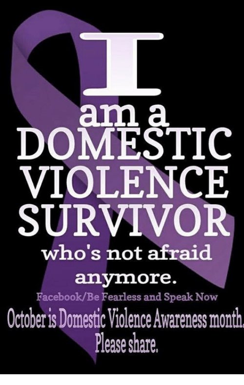 Domestic violence is not just your boyfriend/girlfriend hitting you and leaving physical damage, it’s more than that. It’s physical, emotional, verbal, mental, sexual, & financial. It can come from family or friends (platonic or other). Get informed. Be aware. #dvawarenessmonth