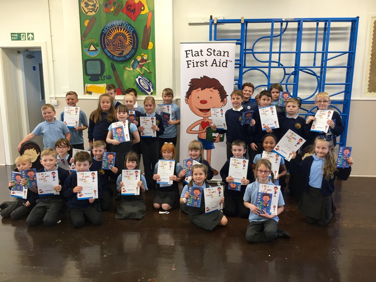 morgansindallc's tweet photo. Great to be back for the second year at Moor Row School in #westcumbria with @littlelifers1 and the @FlatStan1stAid programme. #lifeskills #supportingthelocalcommunity https://t.co/WXI3jpBWmO