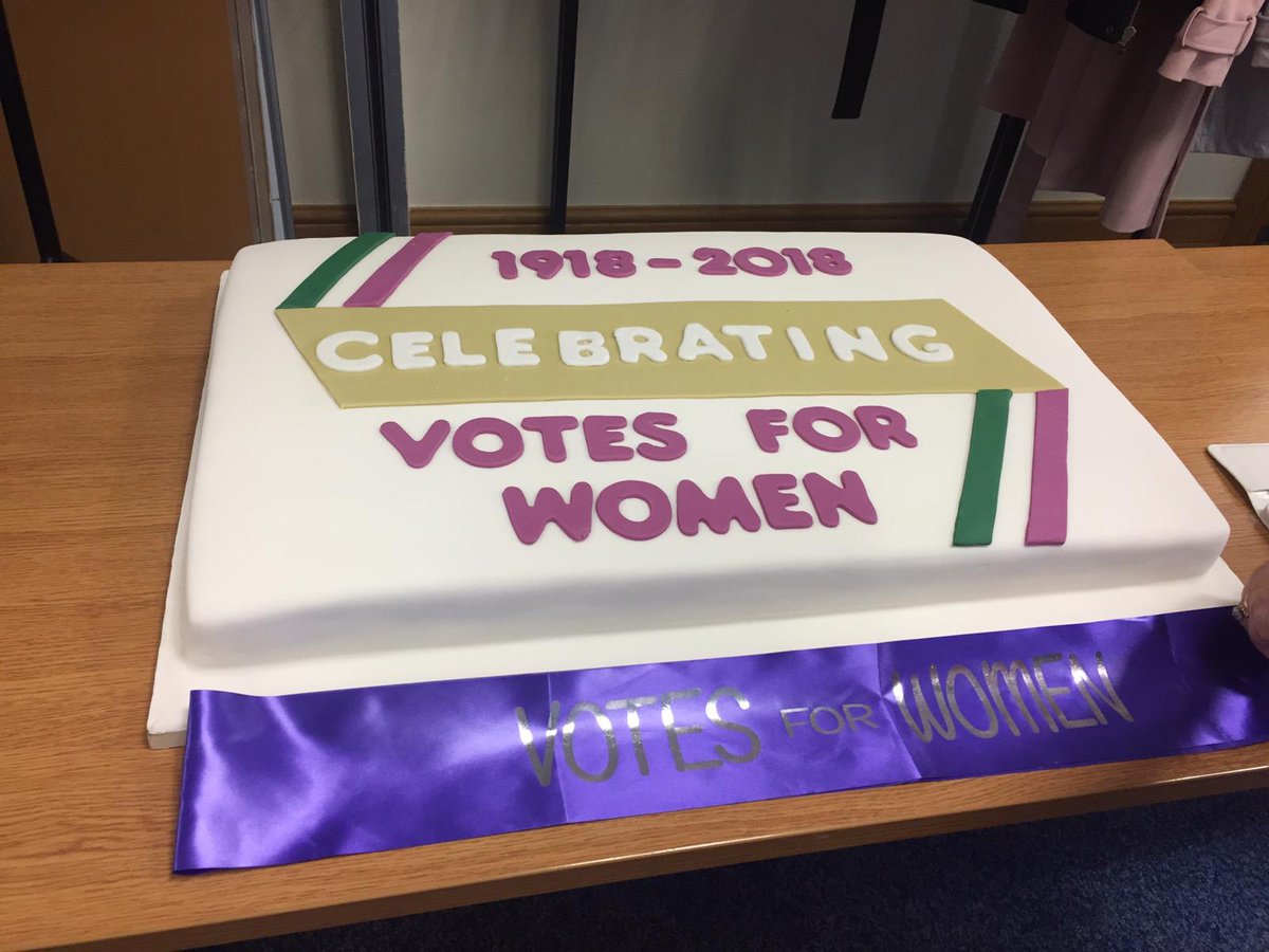 QH choir privileged to welcome the suffrage flag with some rousing songs from 100 years ago. #suffrageflagrelay #leedswomen2018 @SuffrageFlag