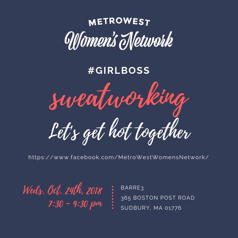 Join us for October's event, #girlboss #sweatworking
facebook.com/events/9109252…