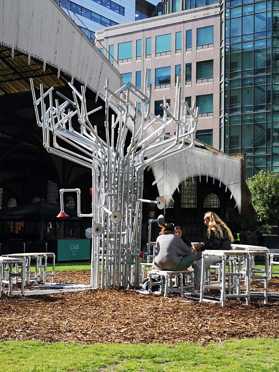 ChapmanJS's tweet photo. ‘A tree come true’ by students &amp; @scale_rule, materials from @WeAreMcAlpine. A focal point for social interaction, to engage with our surroundings, form lasting memories, create new encounters. @thecitycentre @broadgateLondon #BroadgateDESIGN #generationpopup @pgsmurray https://t.co/WrMhGFV2wl