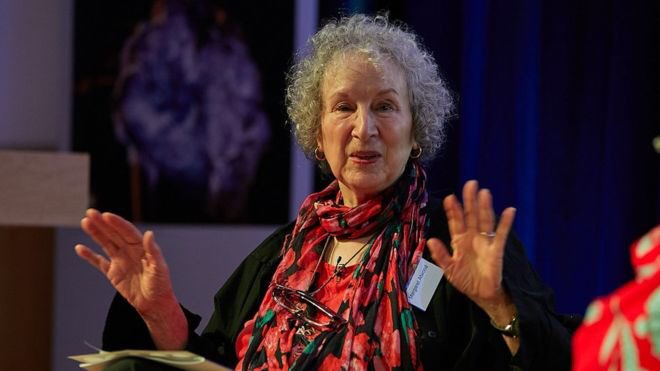 ImKatrinaWu's tweet photo. #MargaretAtwood on the importance of #womenincleantech: “...we are not going to get a clean planet without the participation of half the population...” @MargaretAtwood https://t.co/G2UzKTBhkz Sidebar: her hair makes me die. 👍 #canlit @MaRSDD #cleantech https://t.co/cUAtYRSfnz