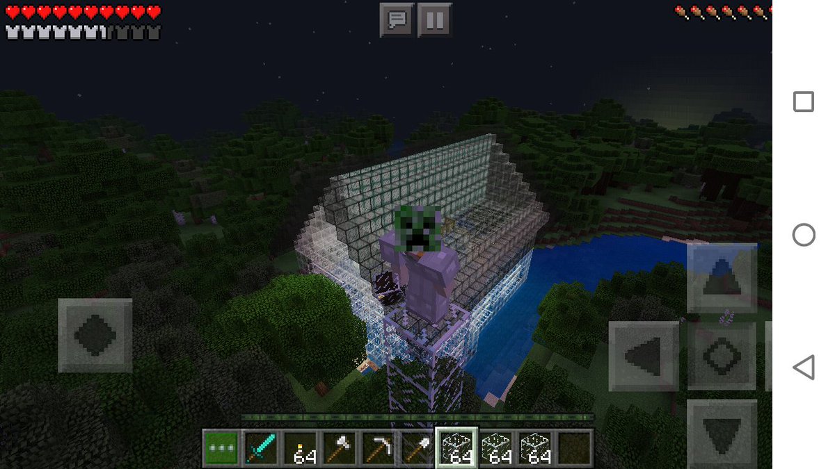 ブレイカー 遂にサバイバルで扉と階段以外ほぼガラスで一戸型の拠点作っちゃったww 別角度と内部はこんな感じになってます っ W C これなら夜どこにモンスターが待ち伏せしてるか丸解りだな 艸 笑 Minecraftpe マイクラpe ガラス拠点 スケスケ