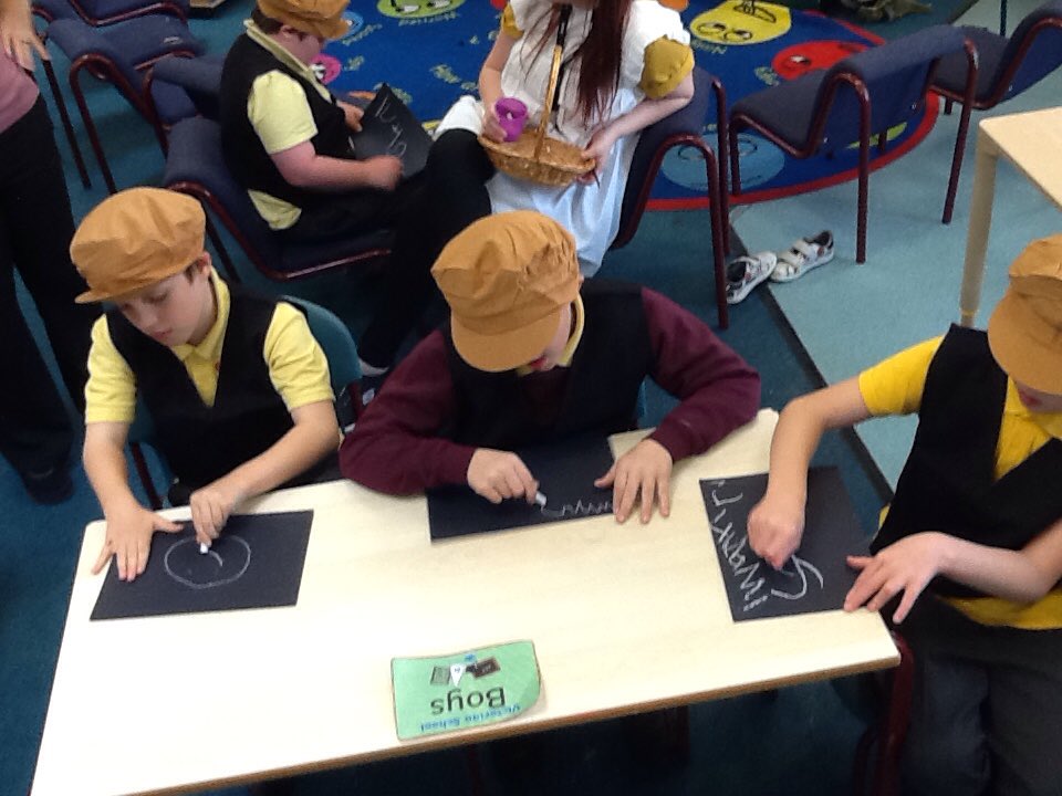 YsgolPenCoch's tweet image. Falcons class enjoying dressing up as Victorian children and role playing Victorian school in Using my voice #ysgolpencoch #usingmyvoice
