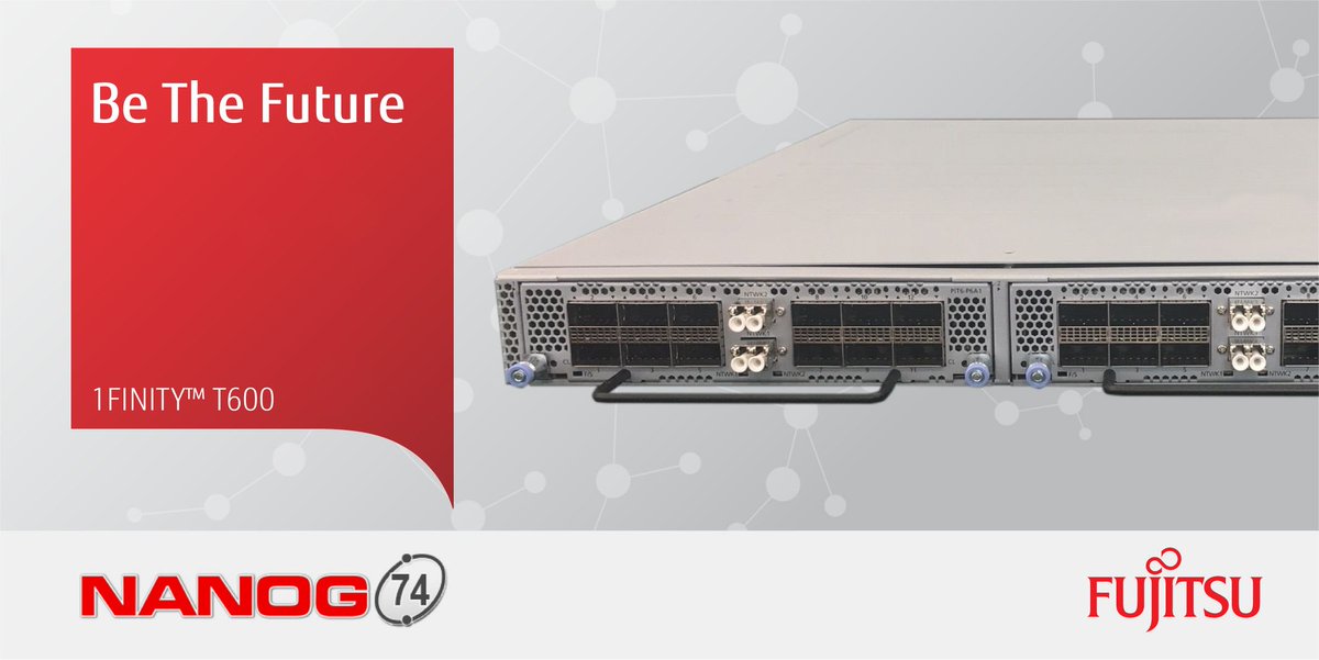1FinityInc's tweet photo. Witness the future @NANOG! See our @FujitsuFNC industry-leading demonstration of #600G single wavelength transmission. Introducing the #1FINITY T600: ultrahigh-speed #optical transport. Click to schedule your private demo https://t.co/yqMEf5MbW4 https://t.co/hy6EkSOybX