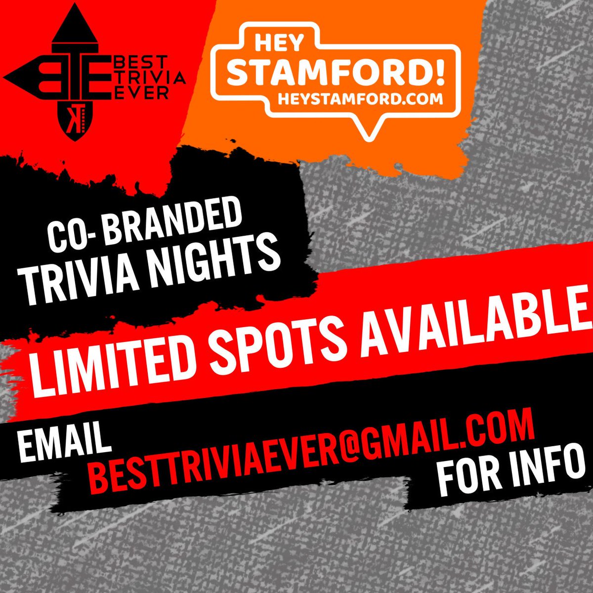 Hey Stamford &amp; Best Trivia Ever: More Dates Available Here's more: bit.ly/2RcClMx <a href="/RhymesWithPen/">Ken Tuccio</a>