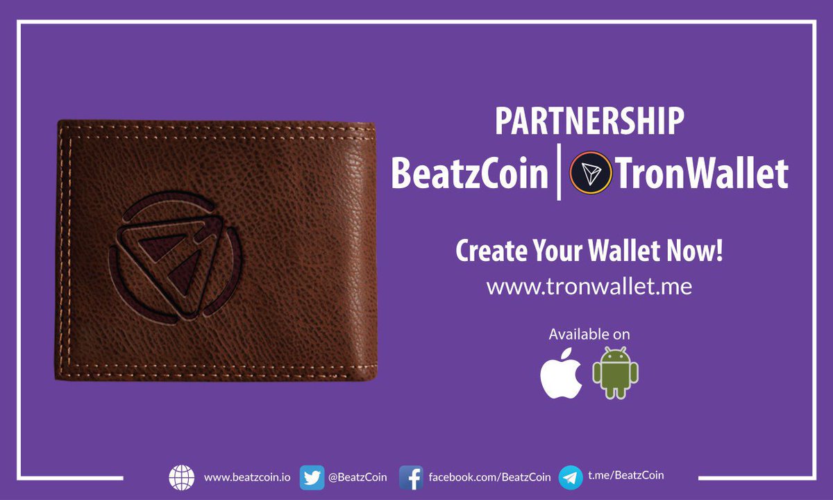 The official #trx #cryptocurrency #wallet to store your #beatzcoin! <a href="/TronWalletMe/">TronWalletMe</a>
