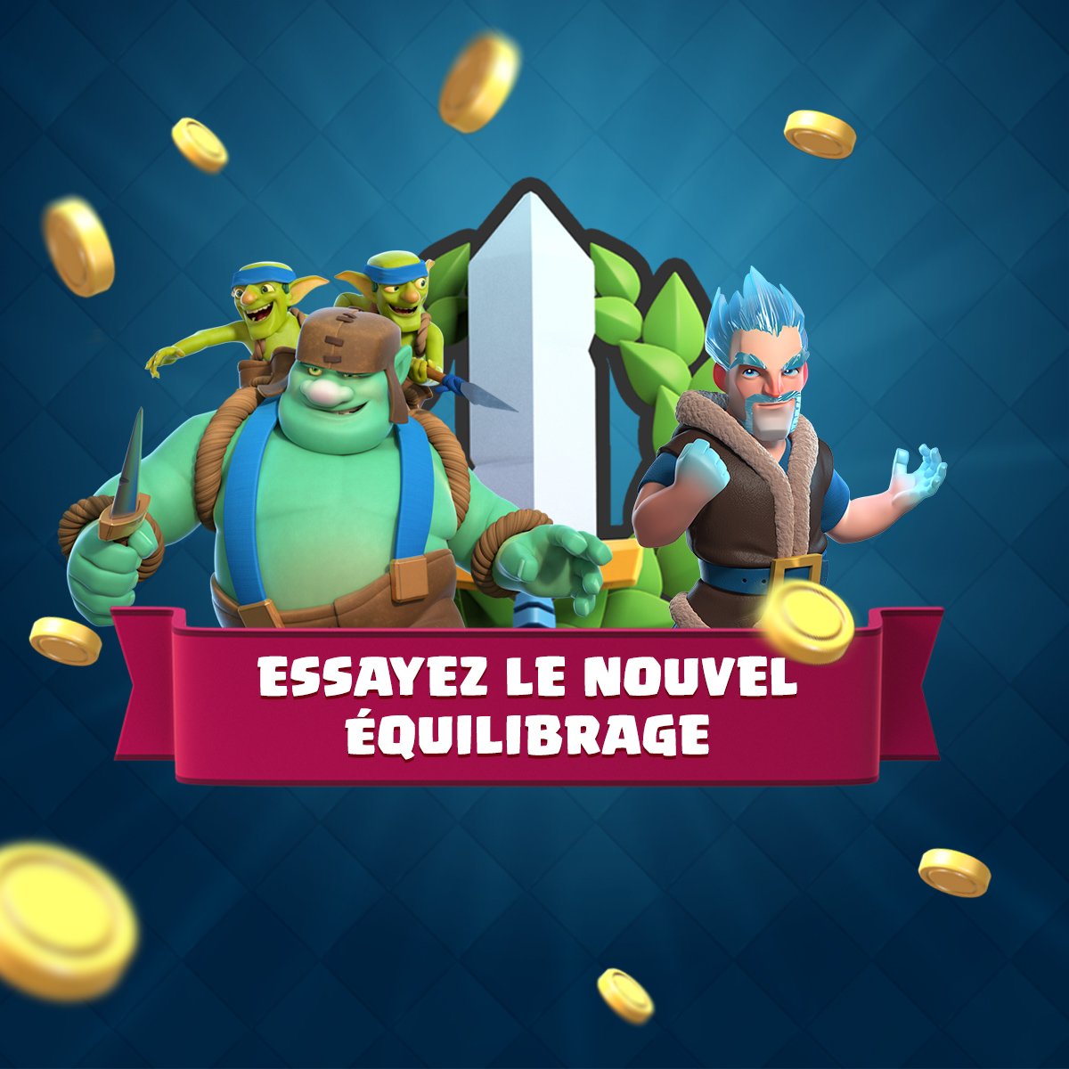 Venez tester le nouvel équilibrage dans un tournoi 10 000 gemmes ⚔️

Nom du tournoi et mot de passe donné à 250  retweets ! À vous de jouer 💪