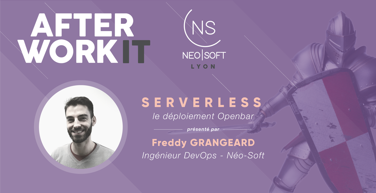 neosoft_'s tweet photo. [ 📣🚨 AFTER WORK IT 🚀 LYON ] RDV le 3 oct. pr un #AfterWorkIT by Néo-Soft

😁👋🏻 Venez rencontrer Freddy, ingénieur DevOps pr la conférence : Serverless, le déploiement Openbar ☁

Inscrivez-vous sur drhlyon@neo-soft.fr. Pour + d'infos ⏩ DM
 #IT #Afterwork #Serverless https://t.co/HN31RaJiad