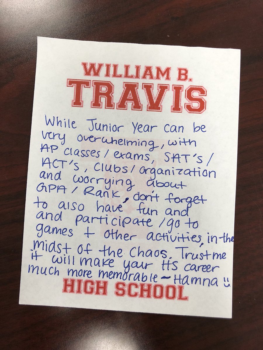 #MondayMotivaton from Hamna: Don’t forget to have fun! #AdviceFromASeniorTiger #THSHOCO2018 #RespectTheT