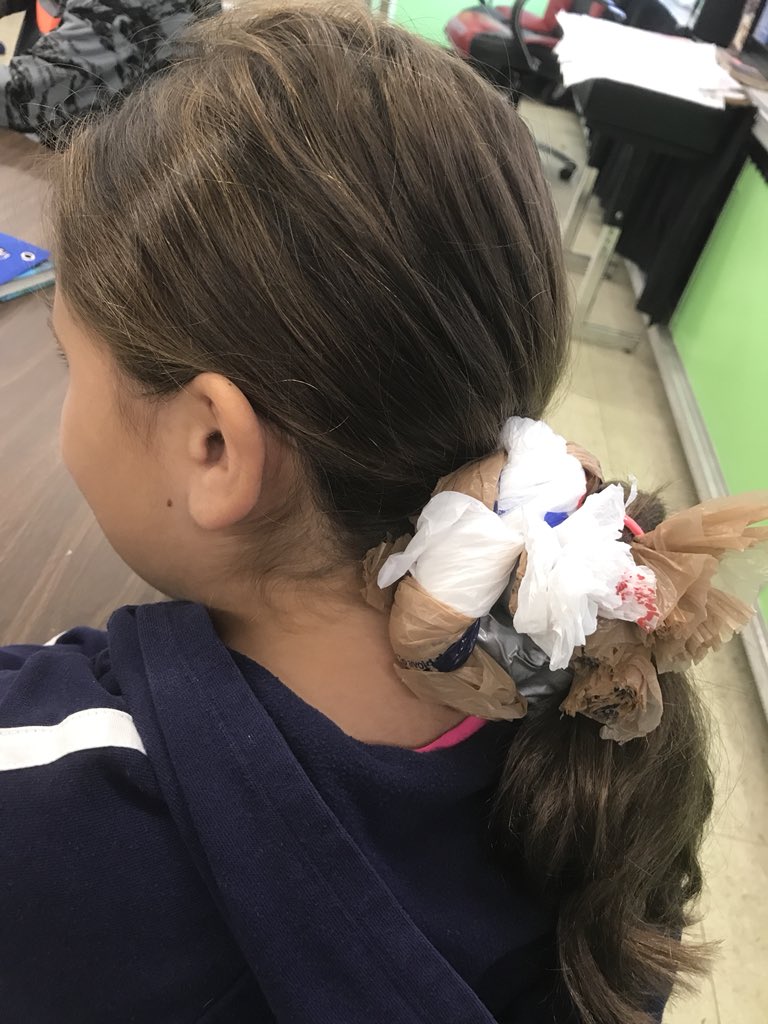 Vogel6th's tweet photo. Plastic prototypes- STEM through Literature Activity- wallets, dog toys, blanket, hair extensions, swag bags #mybedford https://t.co/VZSfxUROpT