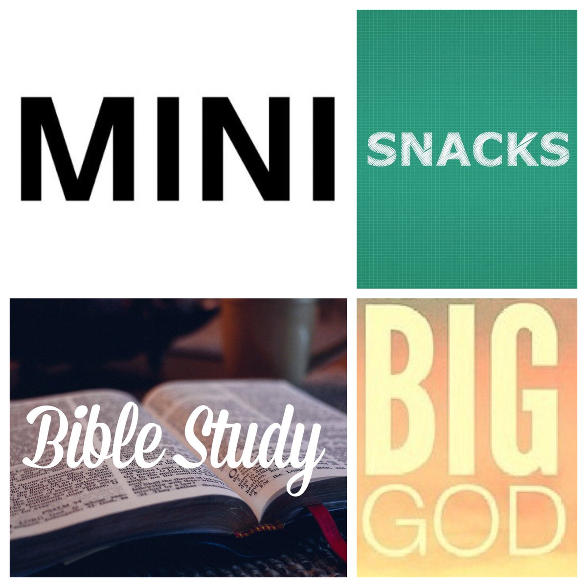TPCOCYG's tweet photo. Bible Study snacks are miniature versions of themselves while we continue to dive into our Big God’s Word. He can and will do immeasurably more if we let His Spirit reign in us. 9-12th graders at the Carter’s house and 6-8th at the JAC from 7-830pm. See you soon! https://t.co/ANqBdYPYlz