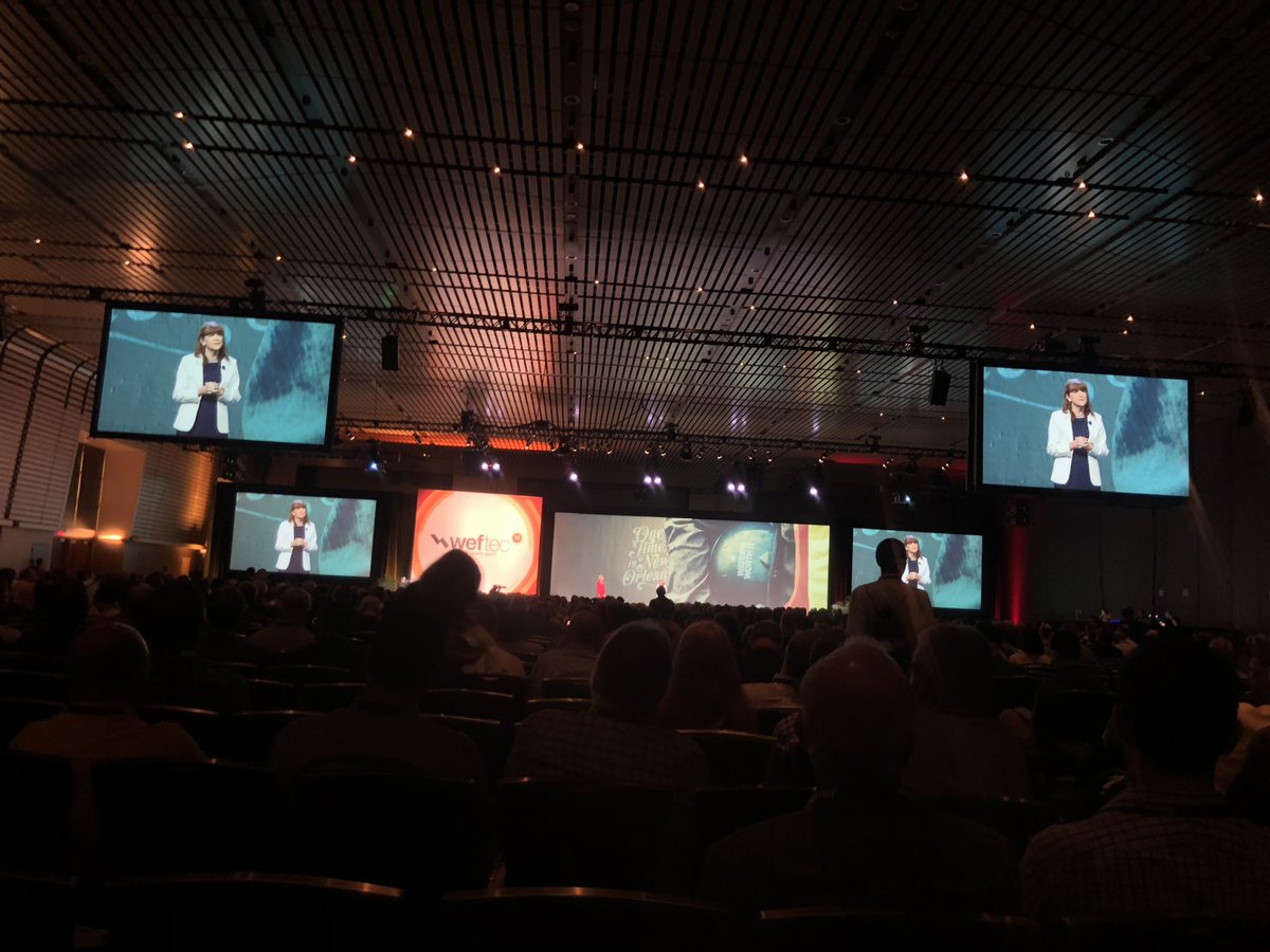<a href="/EileenJONeill/">Eileen O'Neill</a> and <a href="/jennyhartfelder/">Jenny Hartfelder</a>    Leading us into #WEFTEC18 and speaking about #regeneration - so thankful to have these inspiring water leaders!