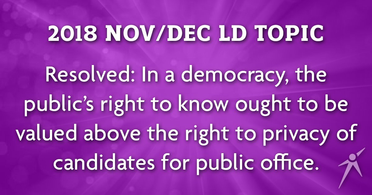 speechanddebate's tweet photo. Here are the Lincoln-Douglas and Public Forum topics for November/December! Find all available topics here: https://t.co/z2SpeauQI2 https://t.co/uvIuF2kF1N