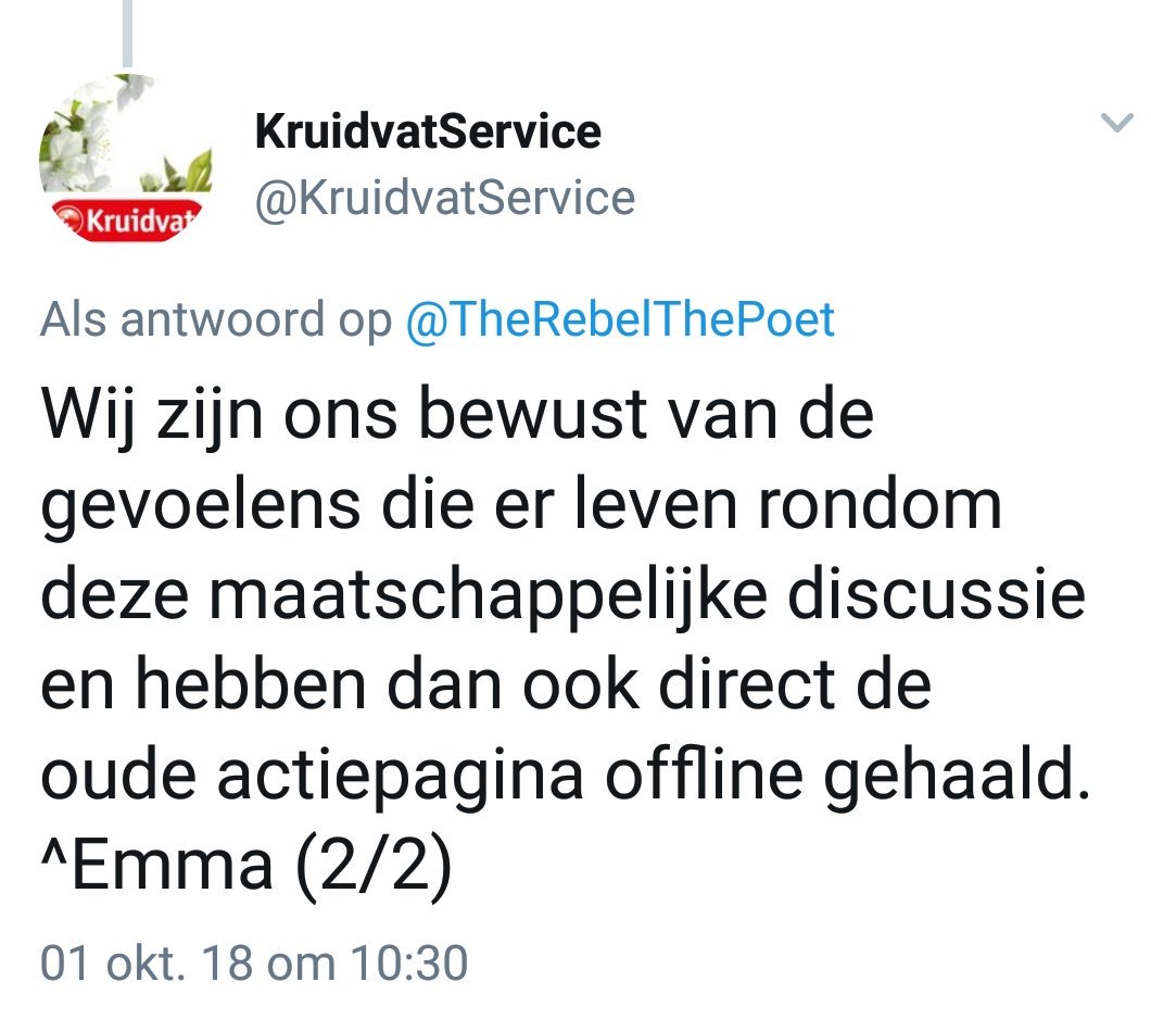 TheRebelThePoet's tweet photo. Beste @KruidvatService, bedankt voor de uitleg. En de genomen moeite. Op naar een inclusief kinderfestijn! 

Wij willen alle mensen bedanken die de moeite hebben genomen om de Kruidvat aan te schrijven e/o te berichten via social media. #samensterk https://t.co/MYqEAAGcj8