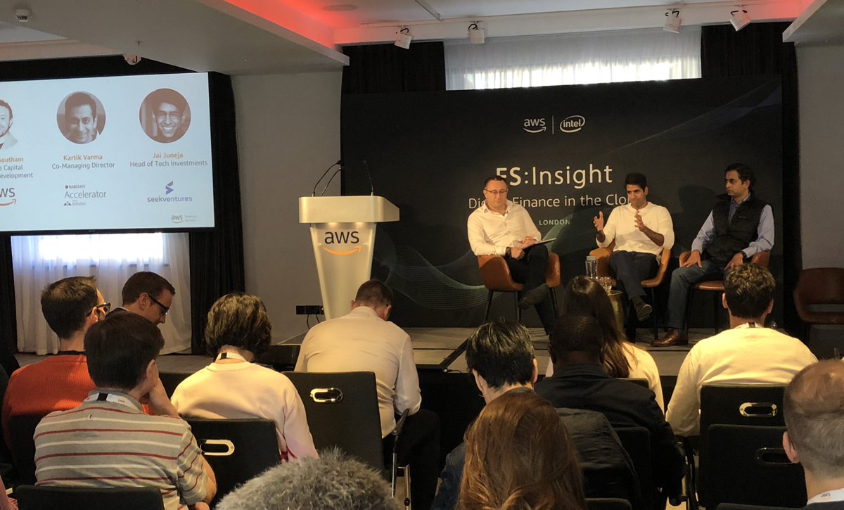 marketing_beans's tweet photo. @ImJaiJuneja of Seek Ventures &amp; @CorpusKV of Techstars Barclays join @jonnosoutham to dispel investment myths and reaffirm some home-truths at AWS FS:Insight Day #startups #vc101 https://t.co/PnKBPVruY6