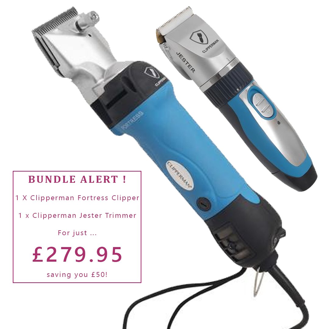SAVE £50 WHEN YOU BUY THE CLIPPERMAN CLIPPER &amp; TRIMMER BUNDLE !! 

Don’t miss out! Offer ends soon!

equus.co.uk/products/clipp…

ONLY £279.95 FOR BOTH!

#equus #equusengland #equestrain #bundle #set #clipping #clippingseason