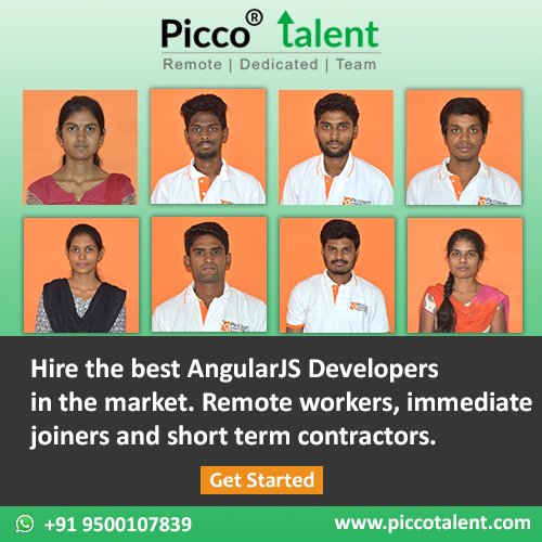 TalentPicco's tweet image. Are you looking for an #Angular resource for an immediate project need? #Angular_Developers available for immediate hire. They may join you and start work for you within 24-48 hours. For more information, visit@ goo.gl/GM69GR