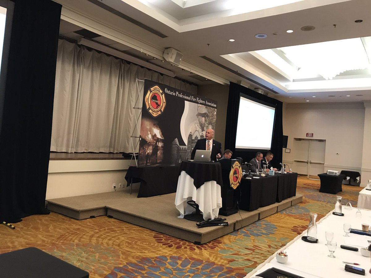 opffa's tweet photo. Fred Leblanc @iaff13thdvp updating #OPFFAEd2018 on @IAFFCanada @IAFFNewsDesk issues. https://t.co/6f9IO8tgdK