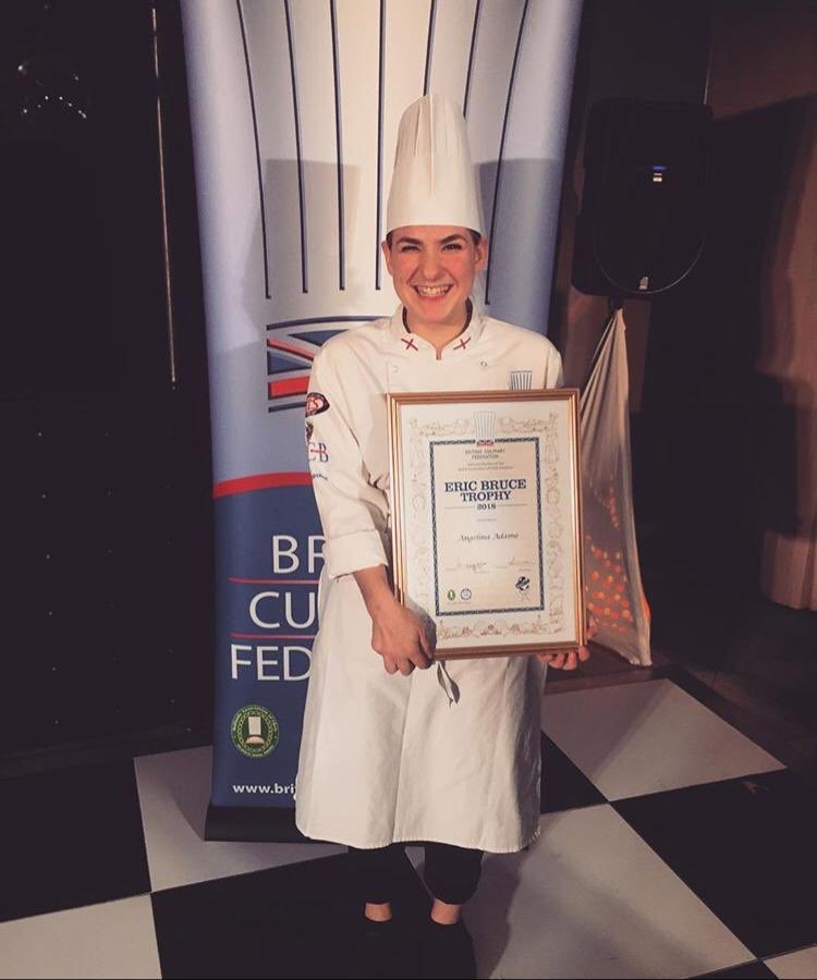 Congratulations @AngelinaAdamo for winning the Eric Bruce Trophy, we are proud of you! 
👩‍🍳 🏆 @BCFChefs 
#bcf #ericbruce #chef #cheflife #chefaward #simpsonsrestarurant #birmingham #birminghamlife #birminghamrestaurants
