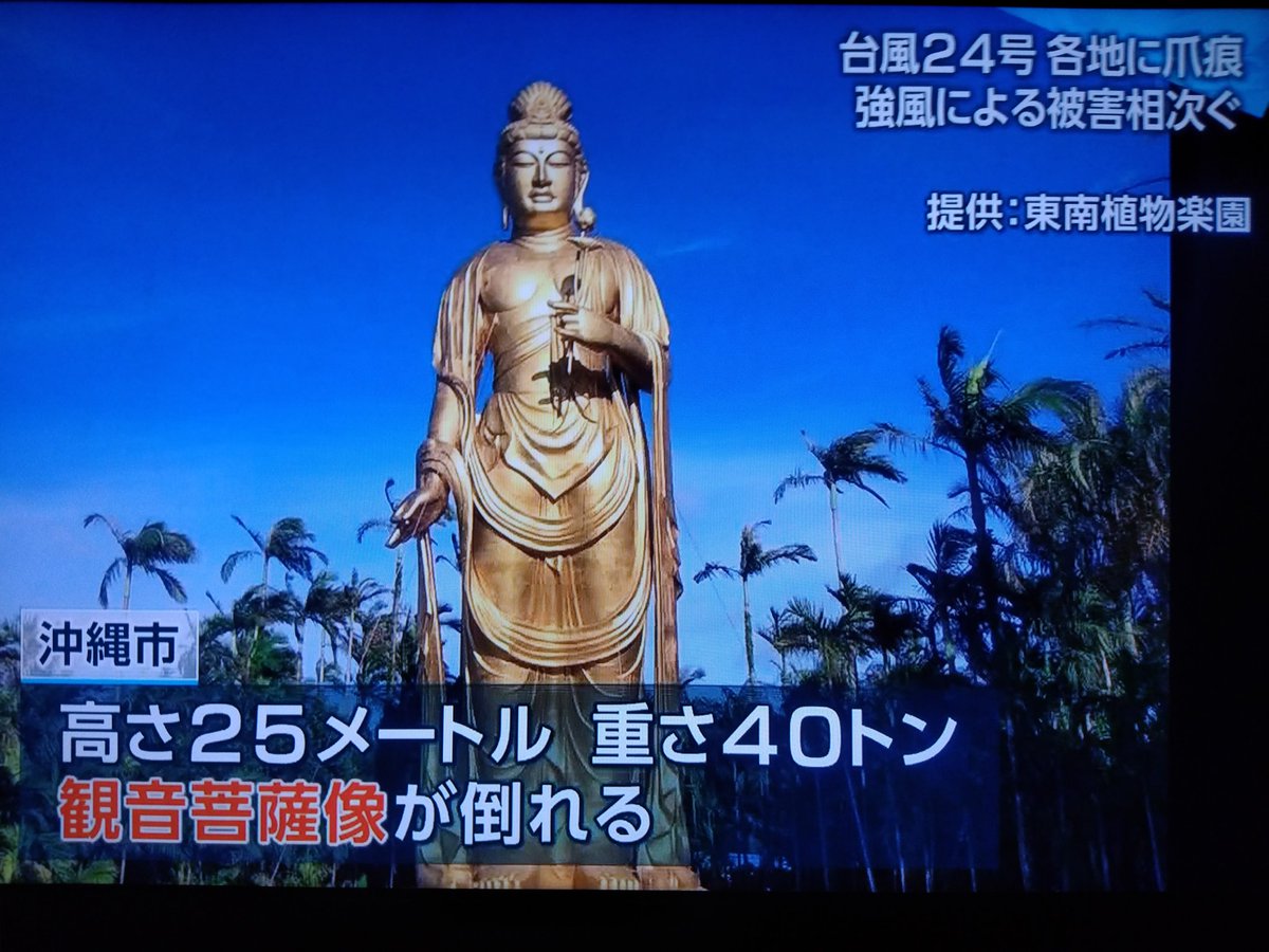 マジっすか！ 実際に見ると怖い。 今年4月に設置されたばかりの観音