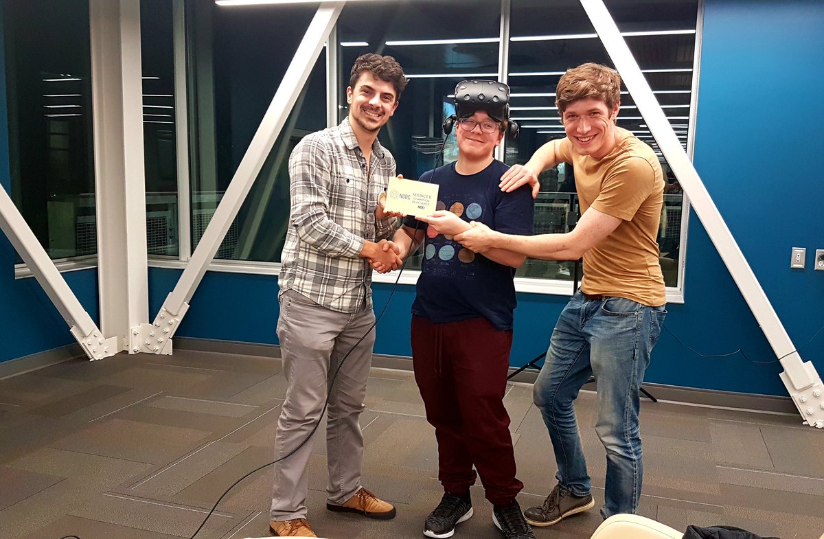 LUFoundry's tweet photo. On Friday we hosted a gaming social with @LUMCSC to hype up 2019s @NorthernGDC, which included a #VR Beatsaber tournament! https://t.co/RNToCNy70U