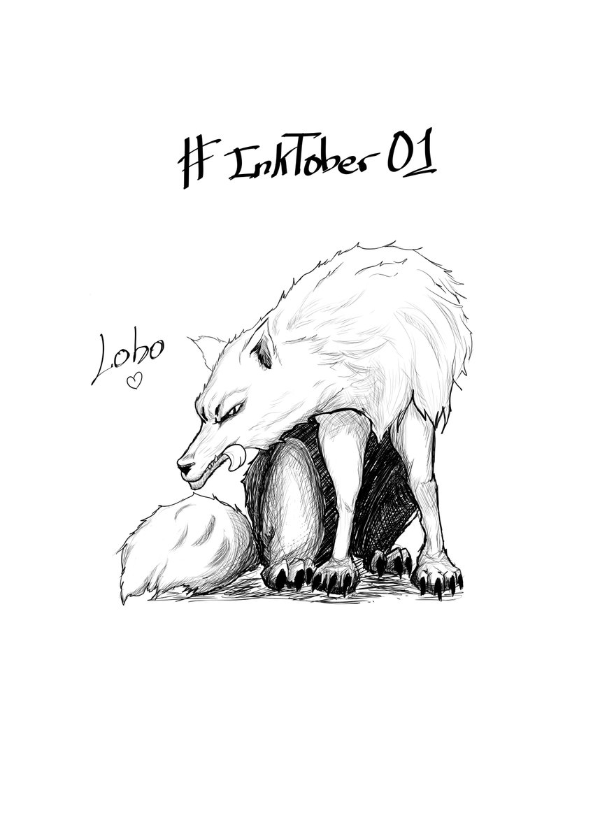 Shibark's tweet photo. Este año me apunto hasta a un bombardeo #inktober2018 #inktober #ink #inkdigital
Fanart de Lobo, personaje de @Saro_Deek de su WebComic Vermelho https://t.co/39ihngMCO0