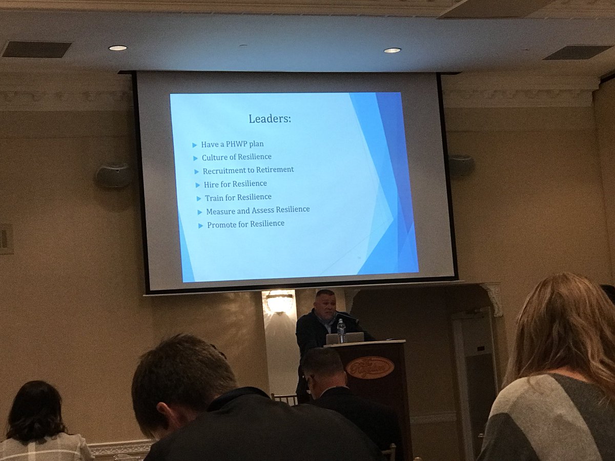 Culture trumps training every time! Great talk this morning about how as leaders we can create a culture of resiliency! Actions are critical. This is everyday office stuff - doesn’t have to be huge. Treat your people like humans. #talkinghelps