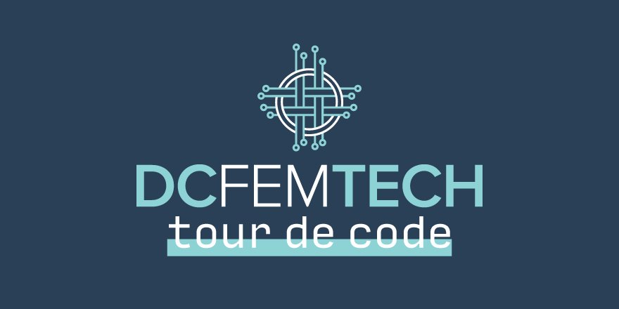 DCFemTech's tweet photo. Today is the first day of our annual #TourDeCode! Check out all of the events lined up for the month and learn something new! https://t.co/p4fSNlr7lo https://t.co/kTu7Z6P1vb