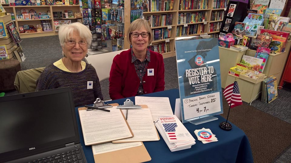 Phoenix and @LWV of VT will register voters with 3 more in-store events in BTV, Essex, and @PBVT_Rutland Exercise your right to be heard at the ballot box! facebook.com/events/3141248… #bookthevote #midtermsonmyterms