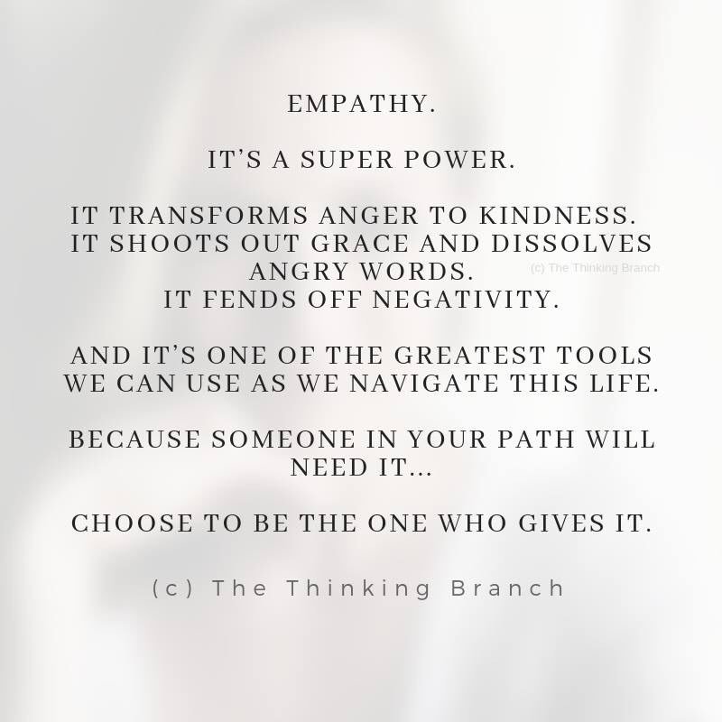 ThinkingBranch's tweet photo. Use your superpower today. #empathy #pittsburghblogger #momblog #mondaymotivation https://t.co/okMe12YuOy