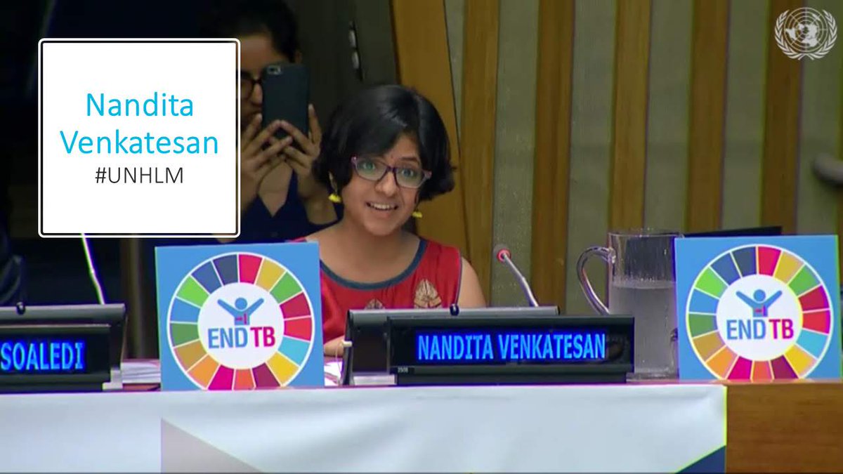 nandita_venky's tweet photo. "I cannot hear you today. But I will make sure you hear me, loud &amp; clear!” Link to my complete speech at the #UNGA High-level Meeting on Tuberculosis. It starts from 44.20 minutes. Do watch, share and comment. #UNHLM  @ddgtb2017 https://t.co/wDuyLMFIoH https://t.co/JDKXqVzkUk