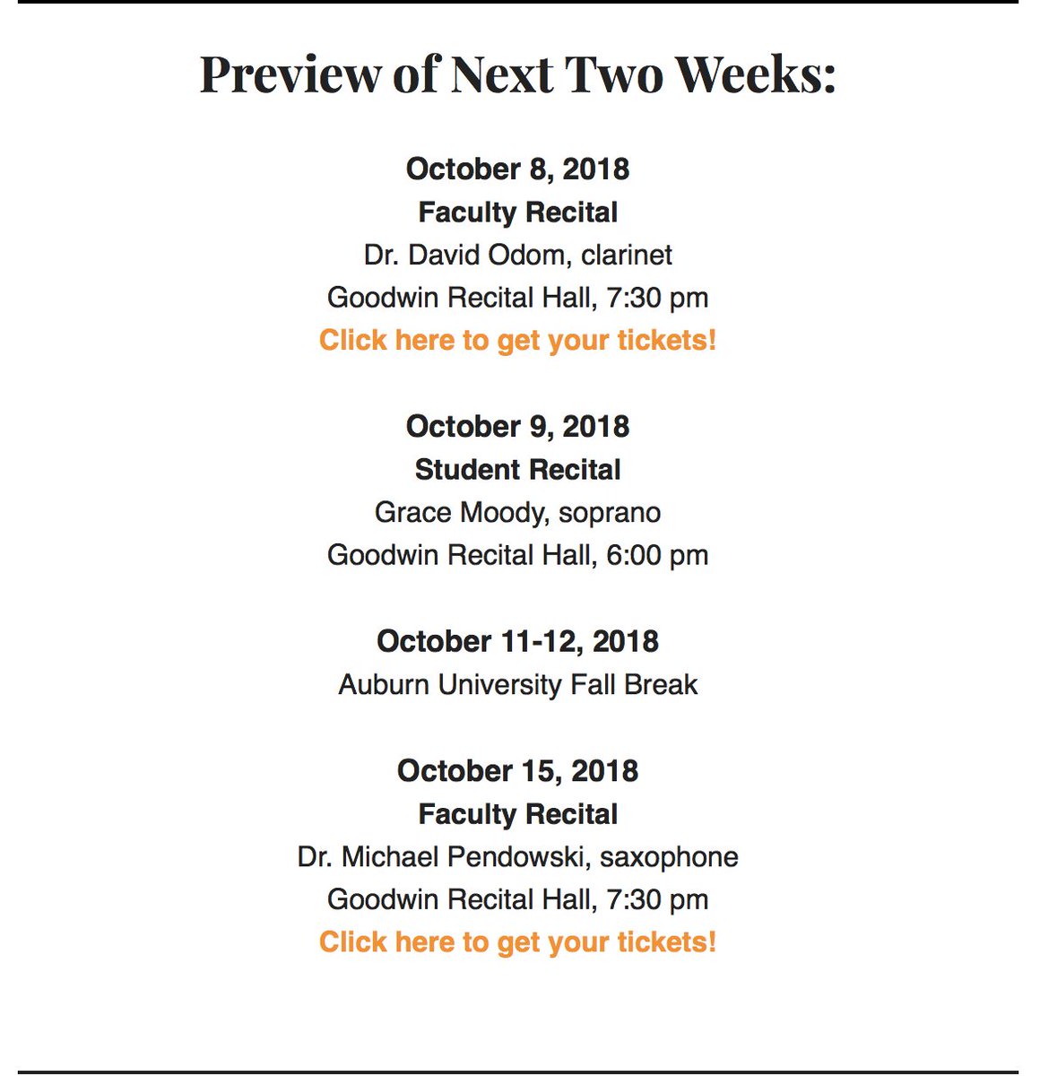 🎵 This Week in Music 🎵 - Don't miss the Symphonic Chamber Winds!