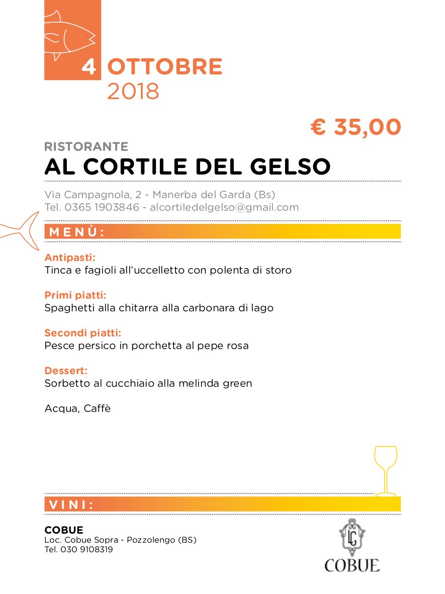 StradaViniGarda's tweet photo. e questa settimana la #rassegnapescedilago fa tappa al ristorante Al Cortile del Gelso di Manerba... #food #pesce #wine #stradadelgarda #inLombardia https://t.co/WyWeDoFWYv