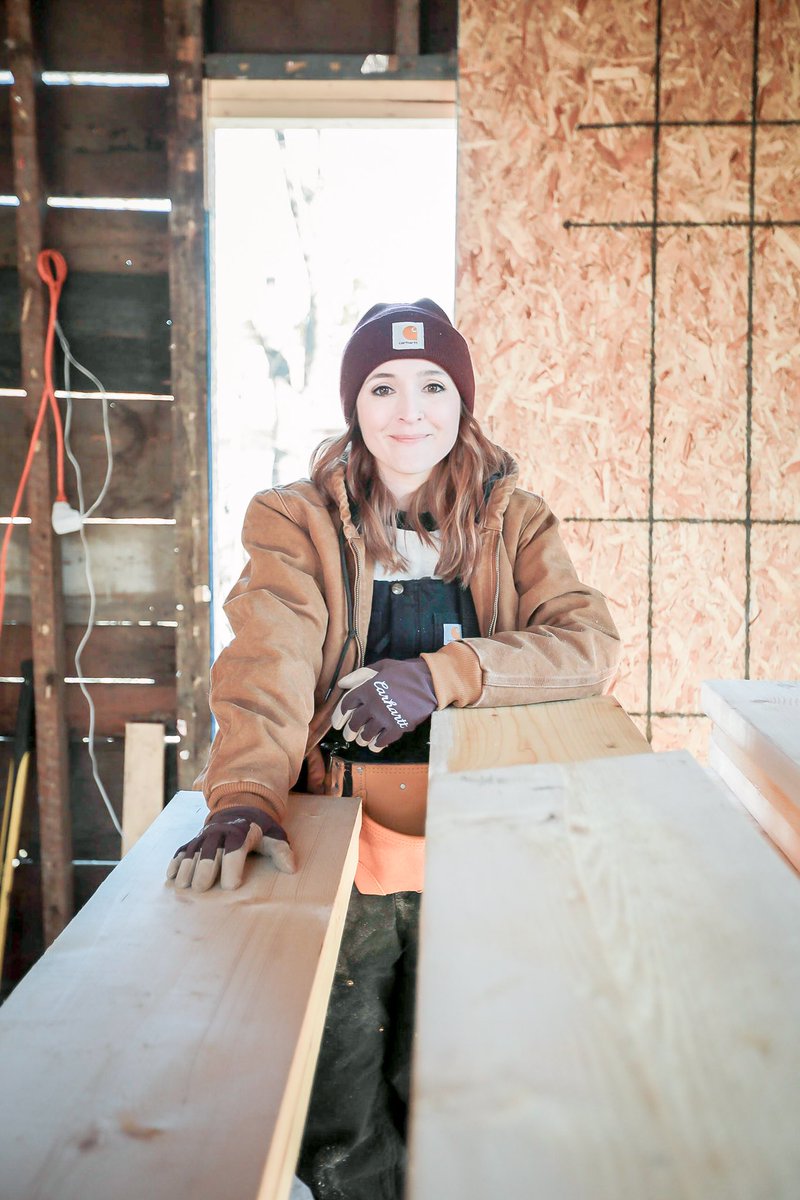 KevinOConnorTOH's tweet photo. From 🎂cakes to 🚧carpentry, our newest @ThisOldHouse apprentice, Mary, gets a step up on the day’s work, under the watchful eye of Jeff Sweenor. How many of you would consider leaving the business you created and perfected for a new career in the trades? #TOHseason40 https://t.co/qMoqWuhFNU