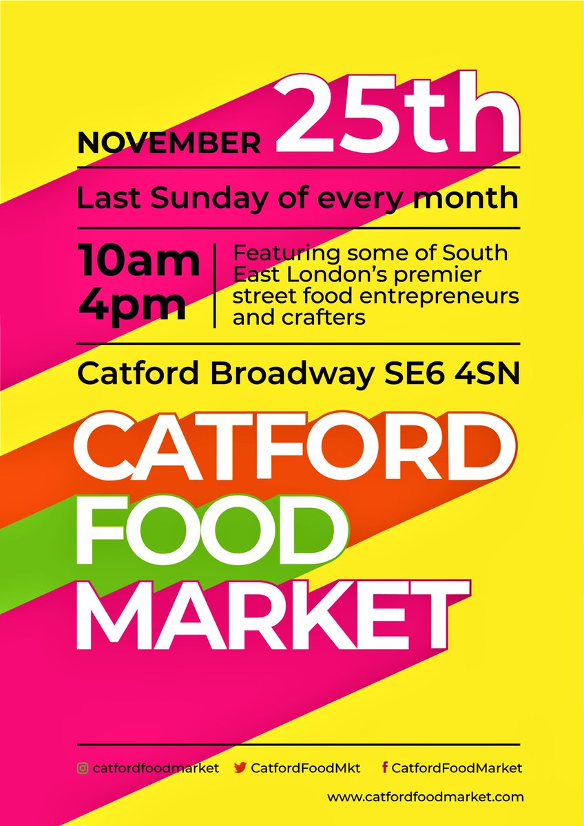 CatfordFoodMkt's tweet image. Only TWO more to go!
Our October and November markets will be the last 2 of the year - so get them in your Catford Calendar NOW. 
After that we’ll be nuzzling into the bosom of the Broadway and hibernating in December &amp;amp;  January. 
#CFM2018 #Catford #TwoToGo