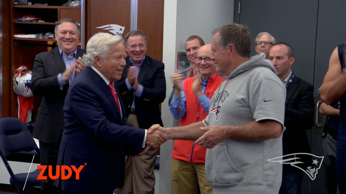 Patriots's tweet photo. 300 wins for RKK and a big victory at home.

Awww yeah: https://t.co/3Ym8wRafj0 https://t.co/HhAg2C3UQN
