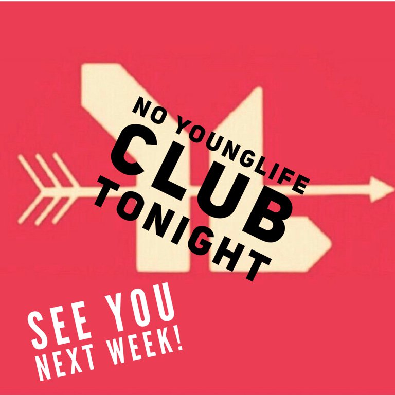 RCHSYL's tweet photo. No Club tonight! We will be back next week!! https://t.co/p7vvKQ51Uu