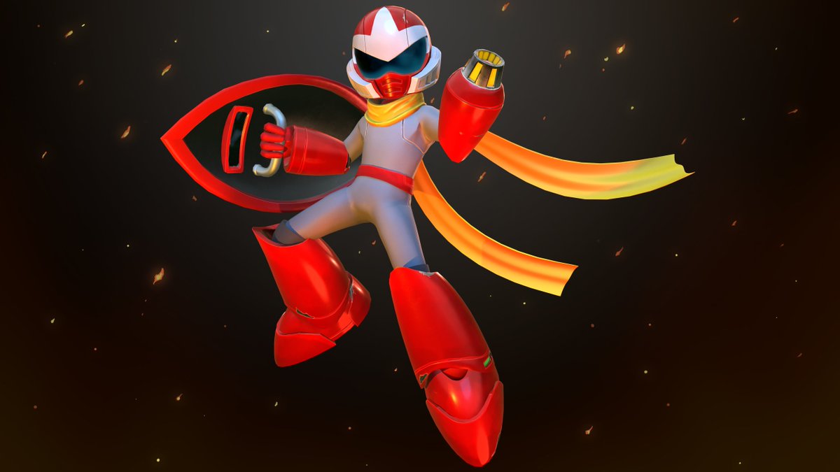 IrregularHunter's tweet photo. It's finally here! the final renders of my BreakMan #FanArt, like if he was in #MegaMan11! and just in time before the release of the new game. You can see more renders here https://t.co/vS9ZKkWmxU

#Blender #Zbrush #ロックマン #ブルース #ProtoMan #3d #MegaMan  #FromVertexToPoly https://t.co/VigHNurnzi