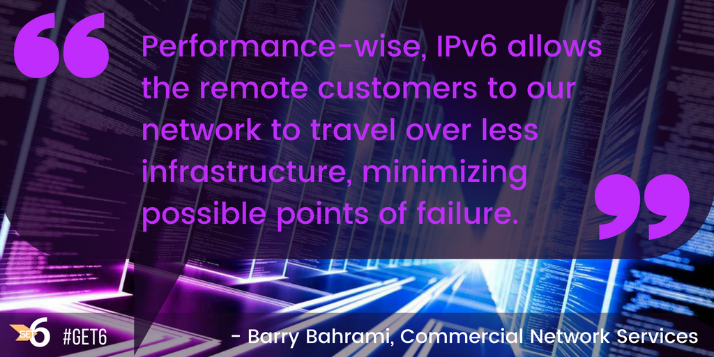 Learn why Barry Bahrami of Commercial Network Services compares the ease of deploying #IPv6 to painting by numbers in our latest #IPv6 case study: #casestudy #Get6 teamarin.net/2018/10/01/dua…