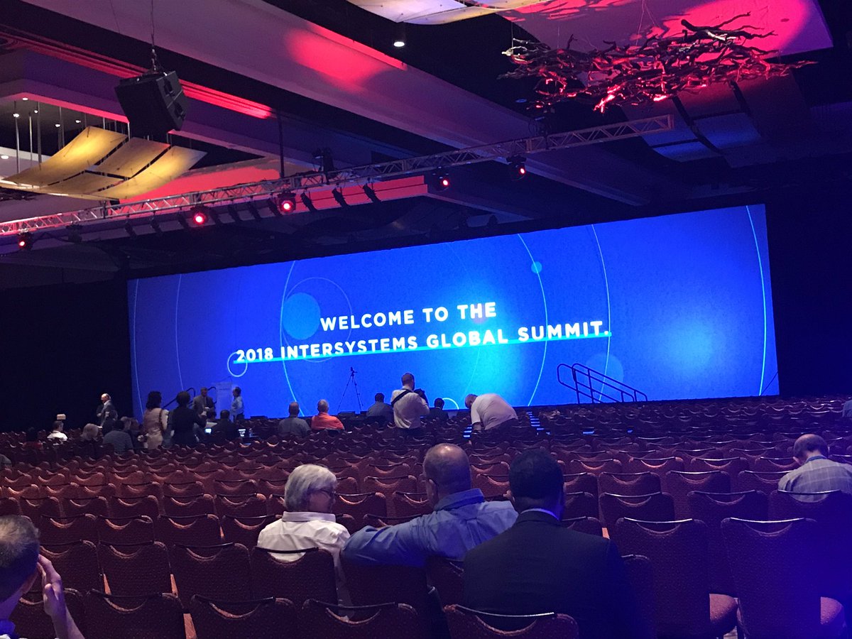 BritBussoPR's tweet photo. Day 1 of @InterSystems #GlobalSummit18 is off with a bang! Excited to see what this year has in store #buildsomethingthatmatters https://t.co/YO7r9KwSCV