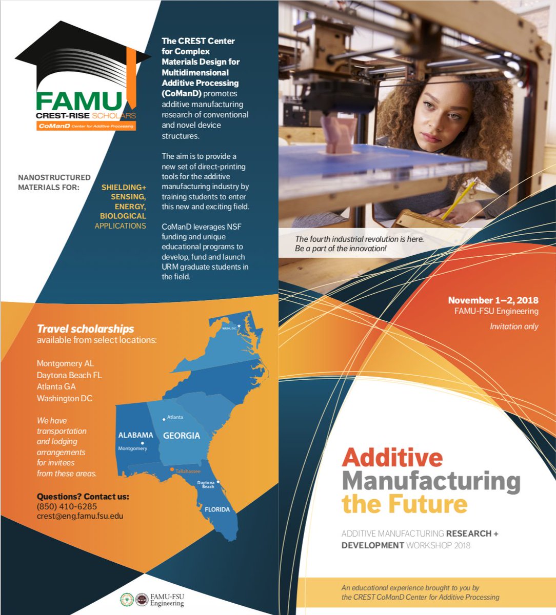 SpelmanElements's tweet photo. Additive manufacturing is the future of product development and FAMU is ground-zero for research in this area. If interested in learning more, sign up for the CREST Additive Manufacturing Event November 1-2. Travel Scholarships are available!!
https://t.co/8ijj7aNECO https://t.co/tUG3LrU2qo