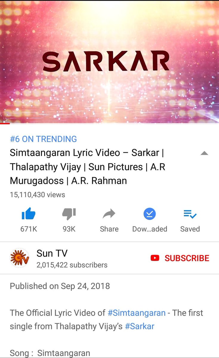 JanoRickshan's tweet photo. #Simtaangaran #15MViews #671KLikes
#OruviralPuratchi #15MViews #441KLikes
#Sarkar #ThalapathyVijay #ARRahman #ARMurugadoss #LyricistVivek #KeerthySuresh
#SarkarTracklist
#SarkarAudioLaunchOnSunTV https://t.co/7oKelM1yQP