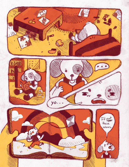 A comic based off of a childhood memory of wanting to experience colours in a new way ??? 