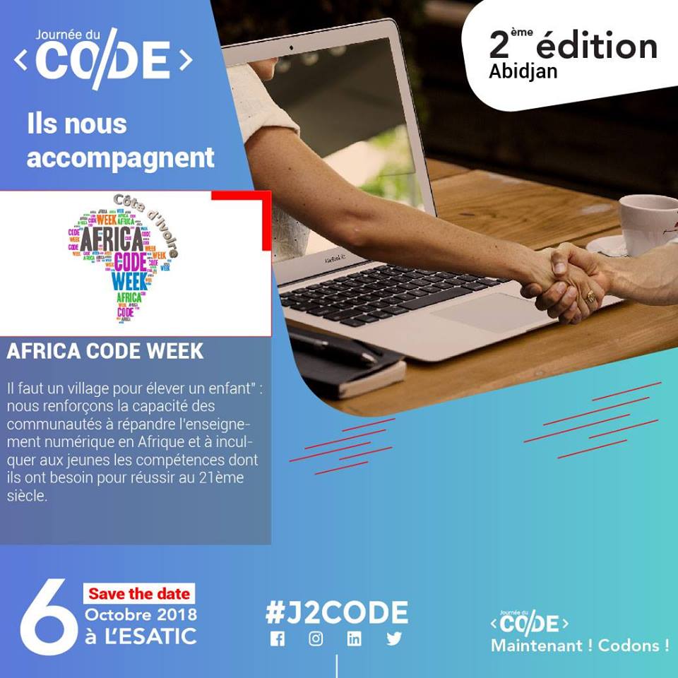 journeeducode's tweet photo. @ACW_RCI nous a rejoint pour celle journée entière de programmation. Grand merci à eux.
Rejoignez-nous le 06 octobre pour mieux apprendre sur Africa Code Week.
👉 https://t.co/cbEjijnNA7 #J2CODE #J2Code2018 #MaintenantCodons https://t.co/JwSWVYeG9m
