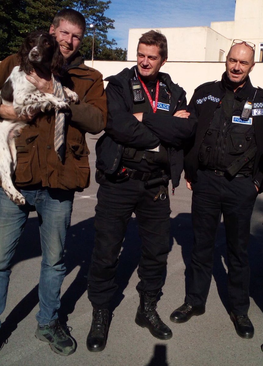 Praise for <a href="/syptweet/">South Yorkshire Police</a> <a href="/SYPDavidHartley/">David Hartley</a> <a href="/SYPFALicensing/">SYP Firearms Licensing</a> as the Spaniel snatched from <a href="/SouthYorksGF/">SYorks Shooting Show</a> @DoglostUK this weekend is recovered. Brilliant result #dogtheft #spaniel #gundog