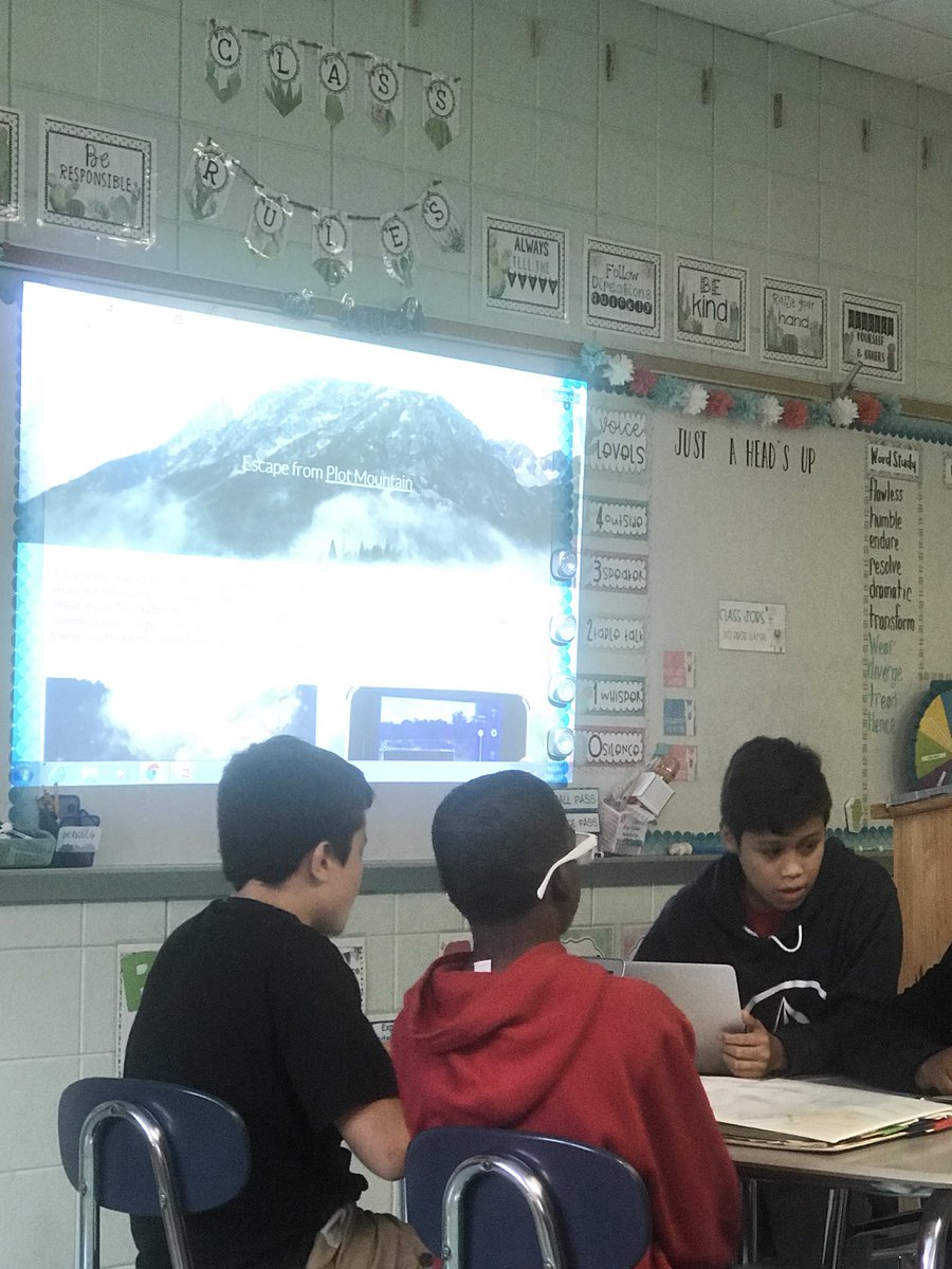 DandyMsDaniel's tweet image. Today we’re using our knowledge of narrative elements and plot diagramming to escape from Plot Mountain! @DebbieGreen1803 #DLPCoaching #ELAClass #GoBigO #OMSJacketLife