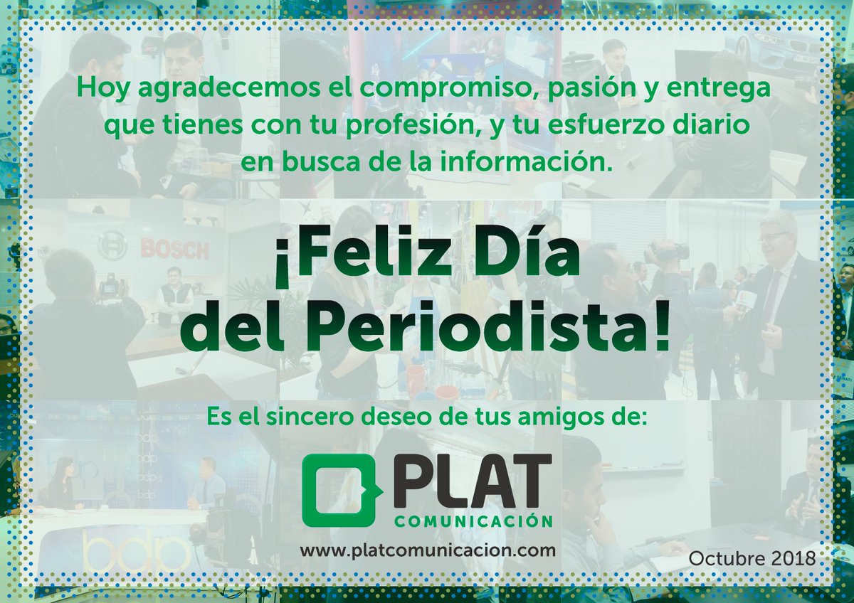 PLATComunica's tweet photo. ¡Feliz Día del Periodista en #Perú! https://t.co/RlJDwxKnVA