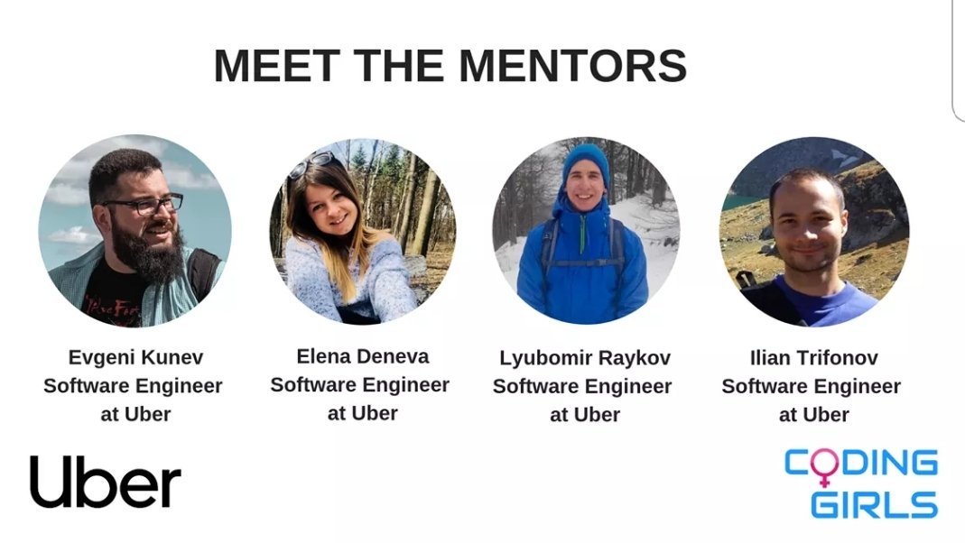 CodingGirlsCom's tweet photo. Meet the mentors @UberEng #UberEngSofia #LadyEng https://t.co/u7bxsnMsTG